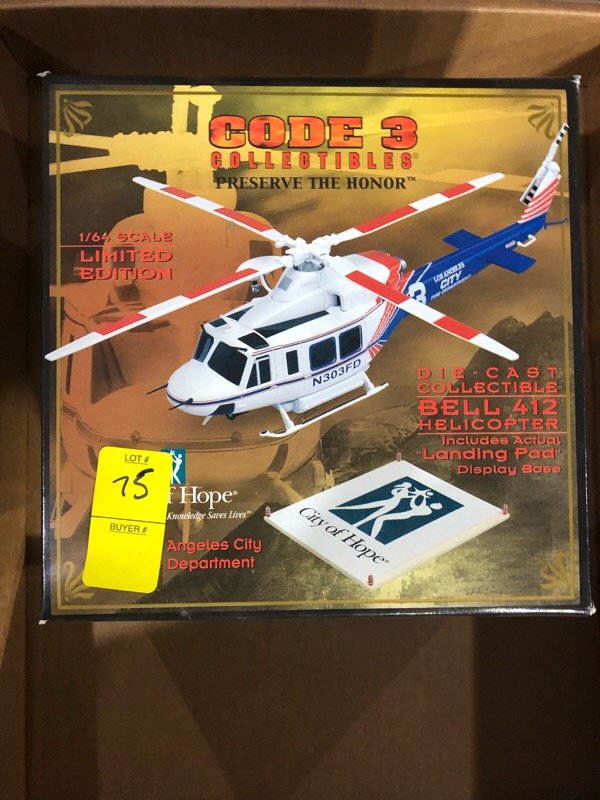 Limited Edition Code 3 Helicopter Los Angeles Fire Dept (1 of 1)