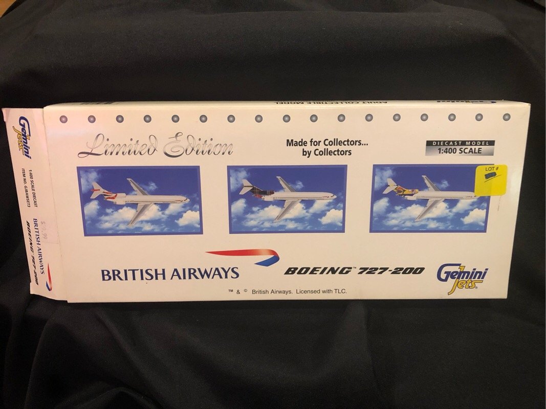 British Airways Boeing 727-200 Gemini Jets 1:400 3pc (1 of 1)