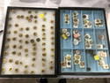 Two Trays of Vtg Union Buttons Collection