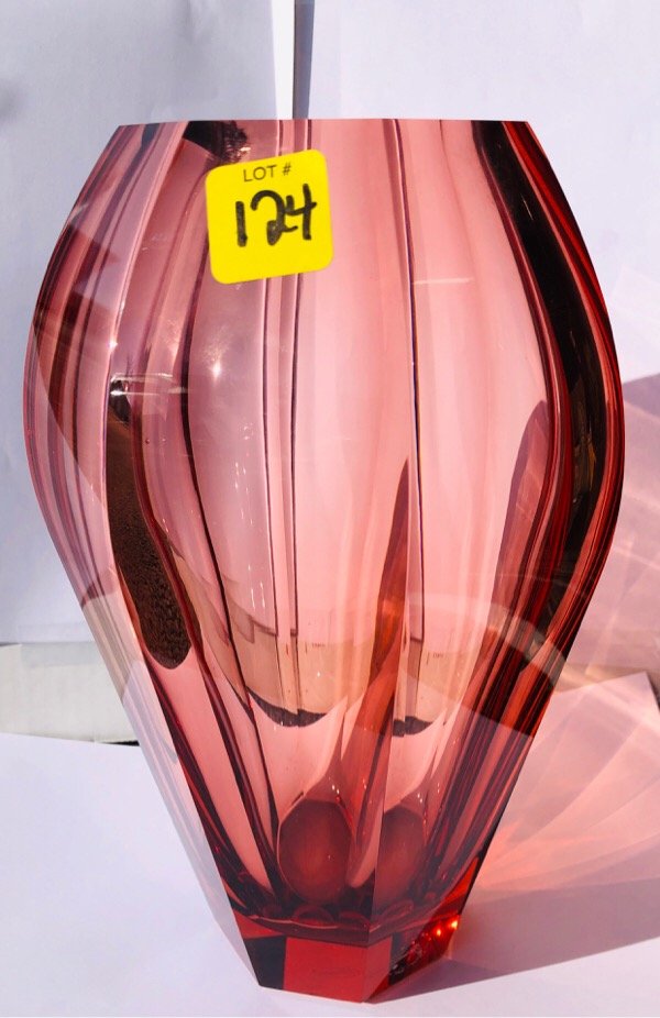 Moser Glass Crystal Vase Cranberry DIVA (1 of 7)