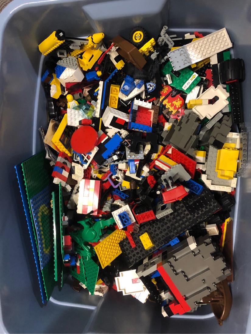 Huge Lot of Vintage Legos: Paperwork in some of the bags indicate these are from the early to mid 1990's. Everything barely fits in a 19 wide by 8.5 Rubbermade roughneck. Great lot!