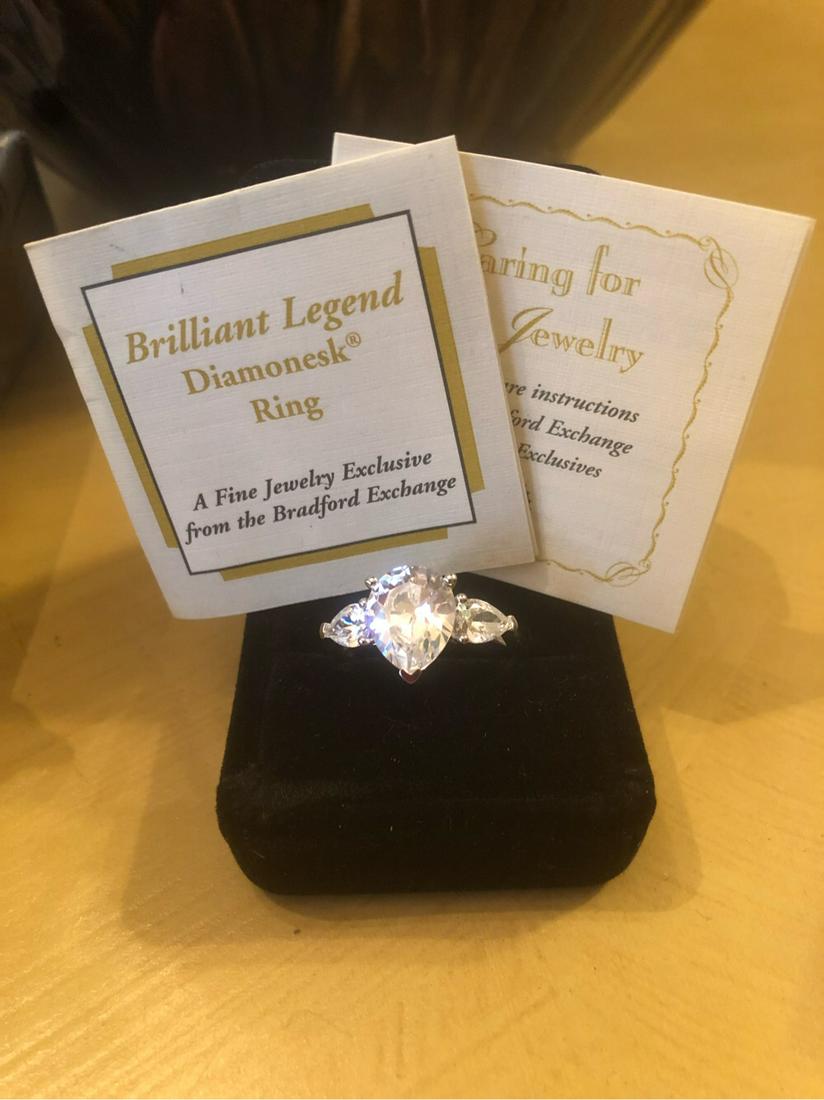 Sterling Diamonesk Ring Bradford Exchange Brilliant (1 of 5)