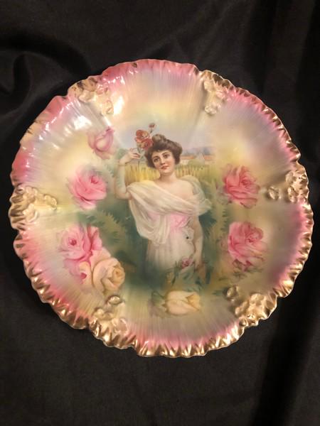 RS Prussia Portrait Plate Dish Signed (1 of 4)