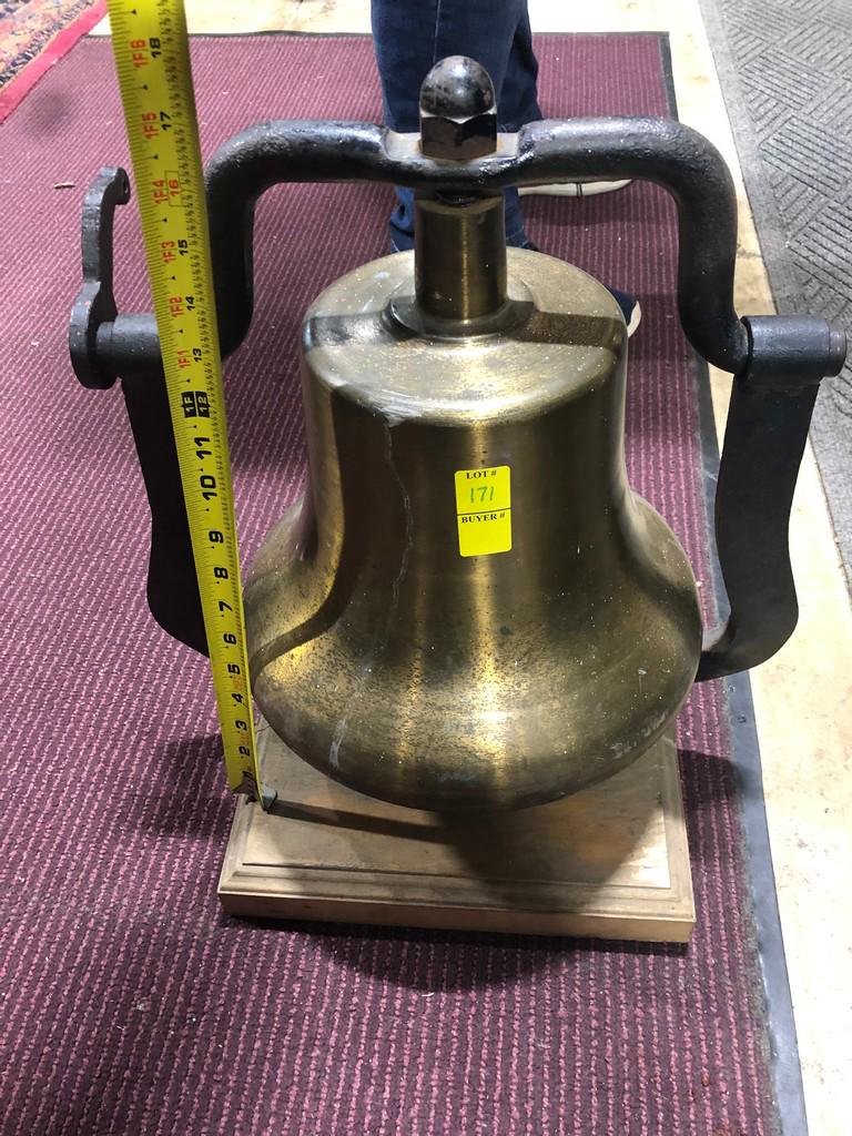 Antique Railroad Train Engine Bell Brass Cast Iron (1 of 5)