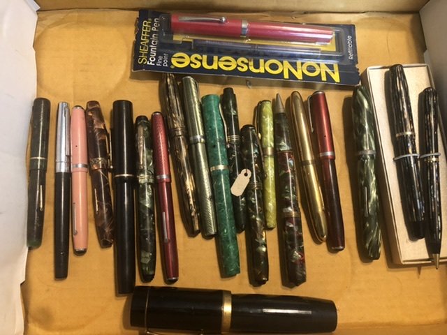 Lot of 20 Vintage Antique Fountain Pens (1 of 5)