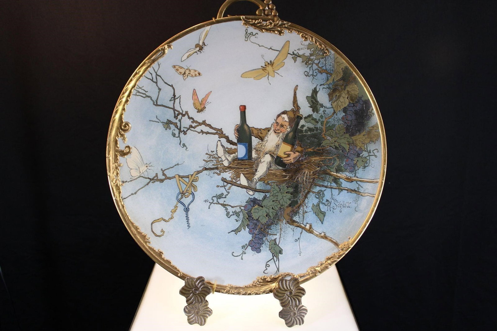 METTLACH MADE IN GERMAN LARGE PLATE # 2112 (1 of 6)
