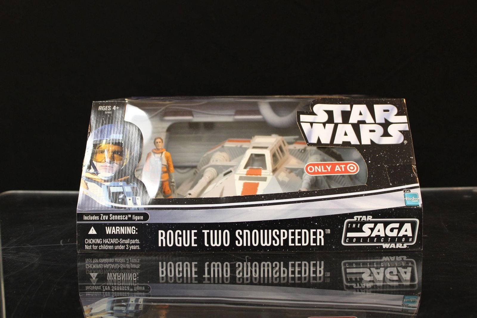 Star Wars 2006 Rogue Two Snowspeeder: This is a Star Wars Rogue Two Snowspeeder toy from the 2006 Saga Collection - A Target exclusive, which includes a Zev Senesca figure. The snowspeeder is a two-person modified airspeeder used by the R
