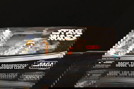 Star Wars 2006 Rogue Two Snowspeeder: This is a Star Wars Rogue Two Snowspeeder toy from the 2006 Saga Collection - A Target exclusive, which includes a Zev Senesca figure. The snowspeeder is a two-person modified airspeeder used by the