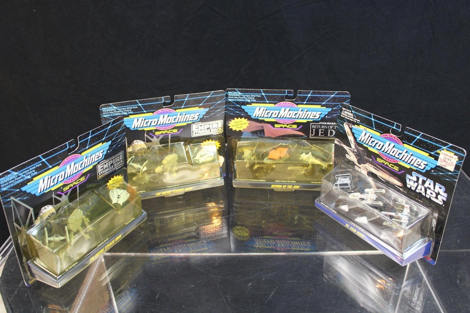Star Wars Micro Machines: These are Micro Machines - The Original Scale Miniatures : Return of the Jedi, The Empire Strikes Back x 2 and III Star Wars. All New/Sealed!