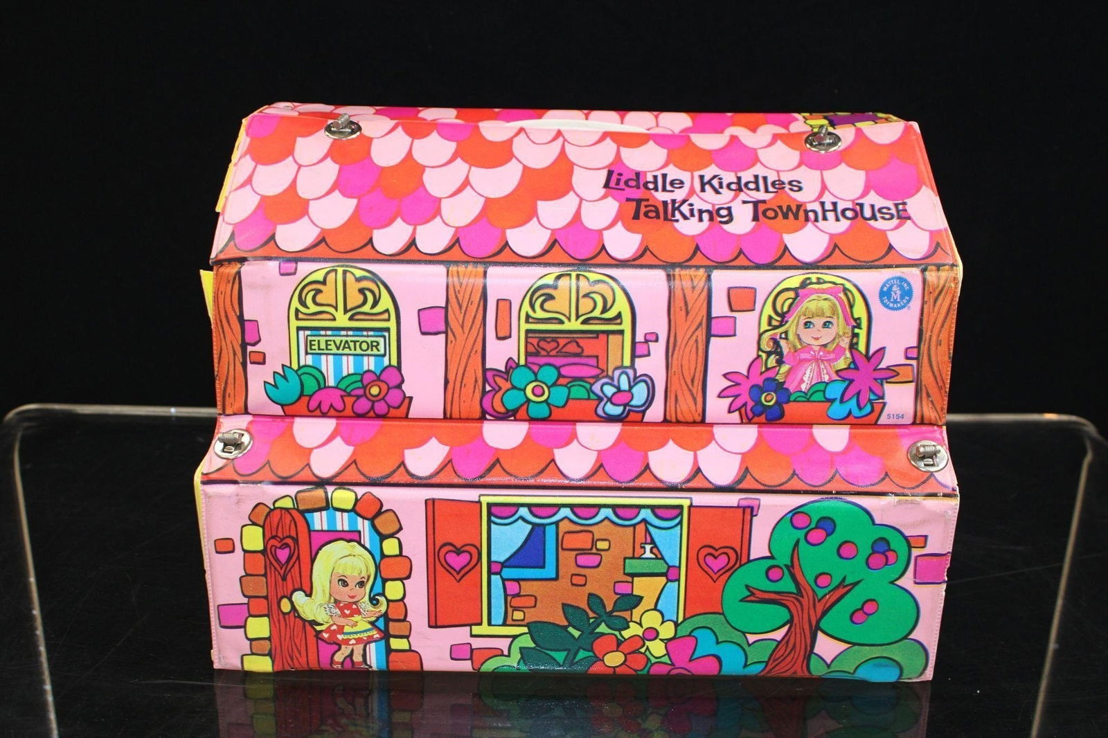 Vintage1968 Mattel Liddle Kiddles Townhome w/acc.: The Liddle Kiddles line of dolls and accessories was created by Mattel in 1965 and quickly became a sensation. Designed by Penny Brite creator, Martha Armstrong Hand, these small dolls, typically unde