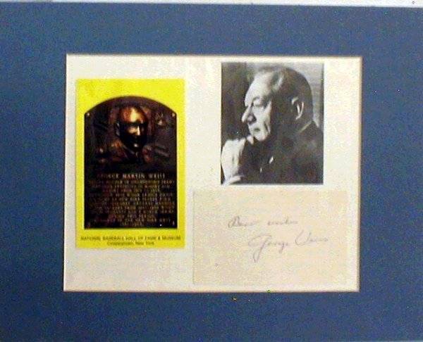 HOF George Weiss Matted Photograph & Autograph