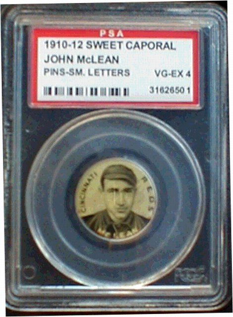 Baseball 1910-12l P2 John McLean PSA 4 VG-EX: 1910 -12 P2 Sweet Caporal John McLean , small letters