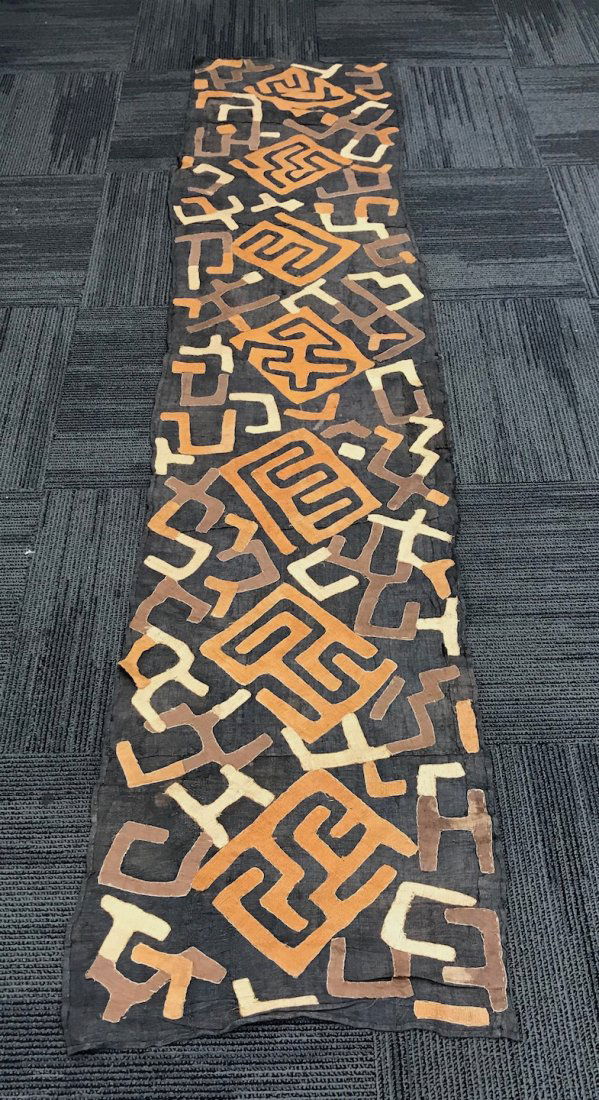 Very Long Handwoven Kuba Cloth (1 of 7)