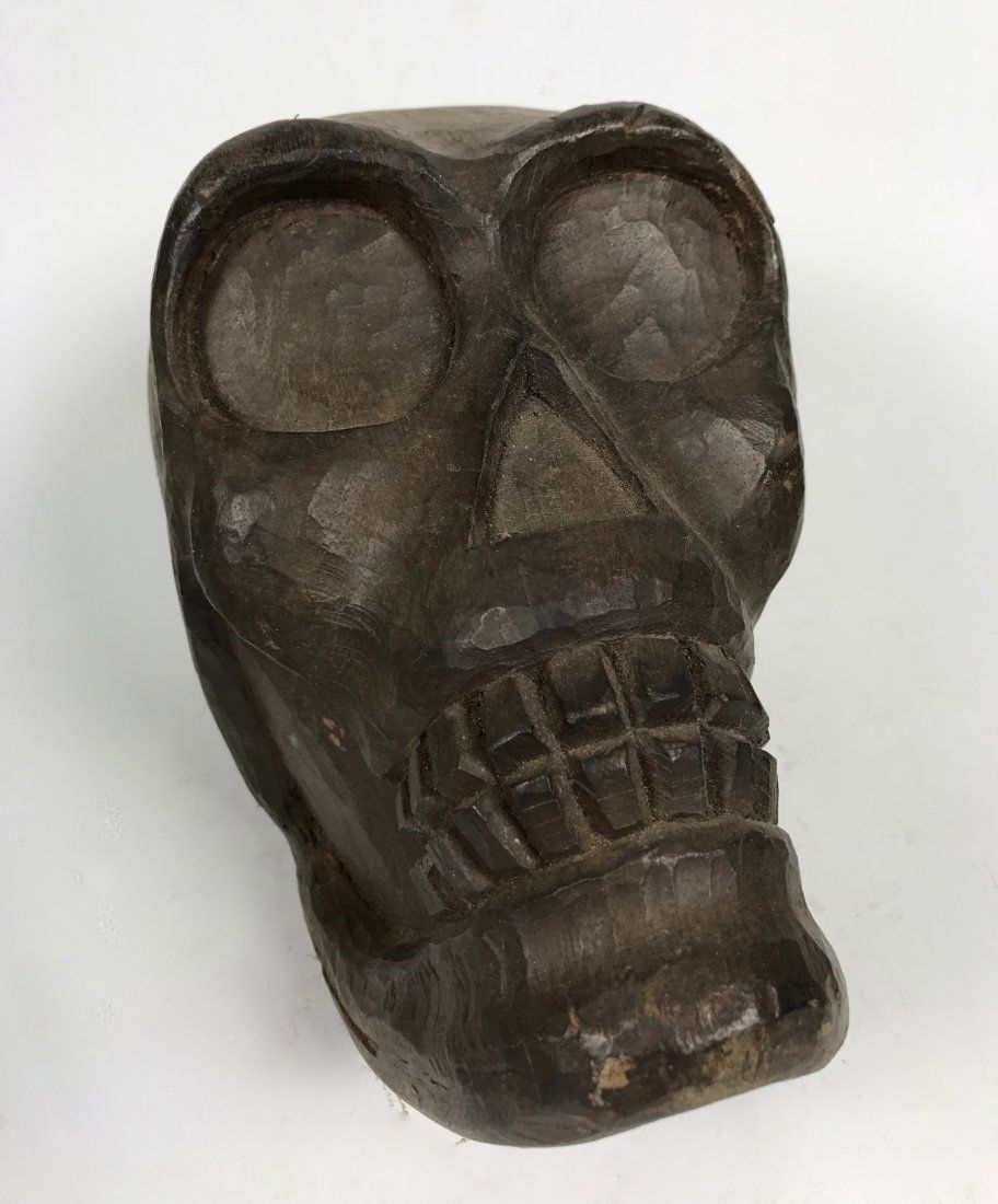 Paper Mache Wood Mold - Skull (1 of 6)