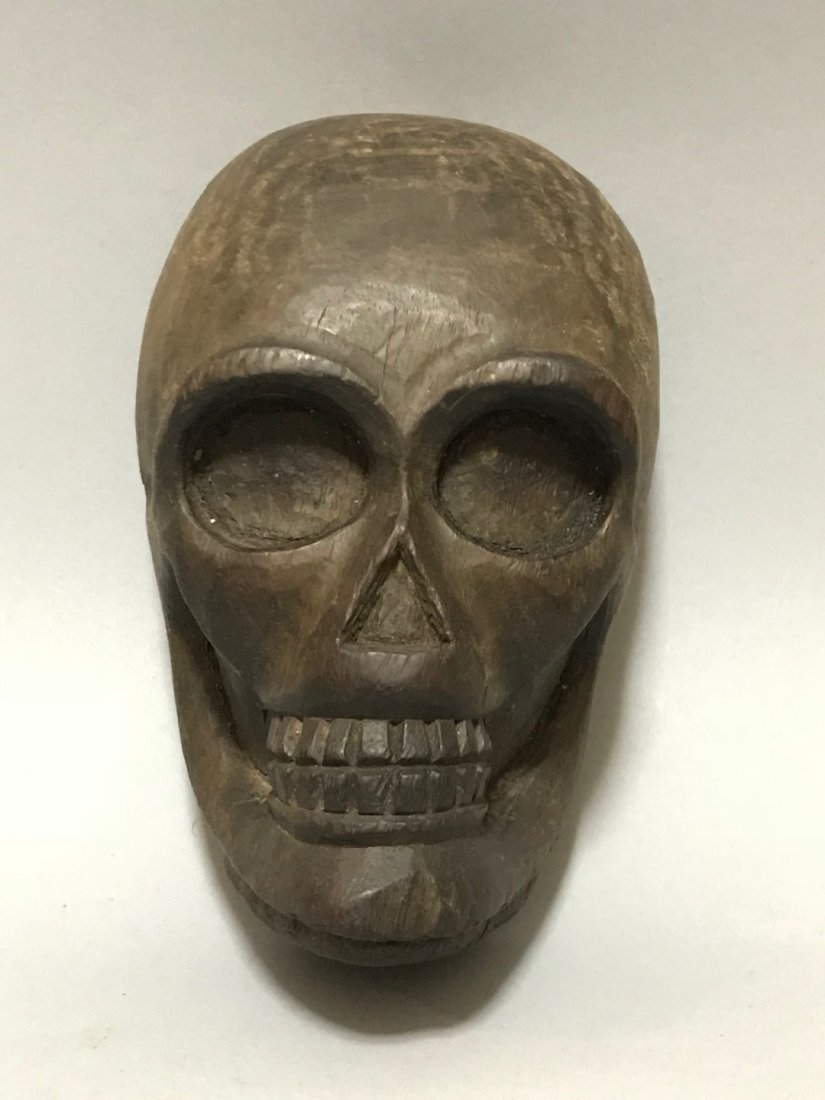 Paper Mache Wood Mold - Skull (1 of 5)