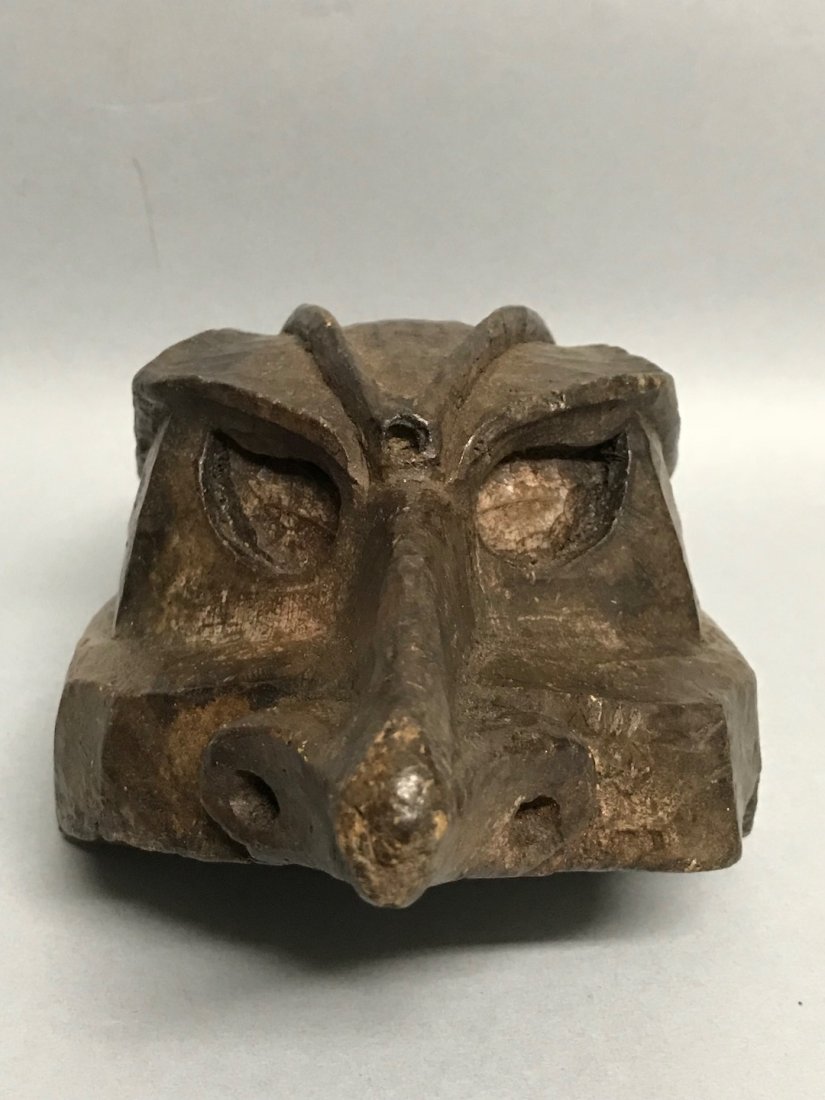 Carved Wood Paper Mache Crocodile Head