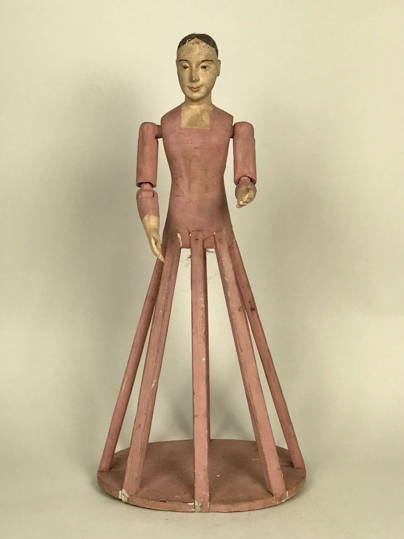 Carved Wood Mannequin Cage Doll (1 of 5)