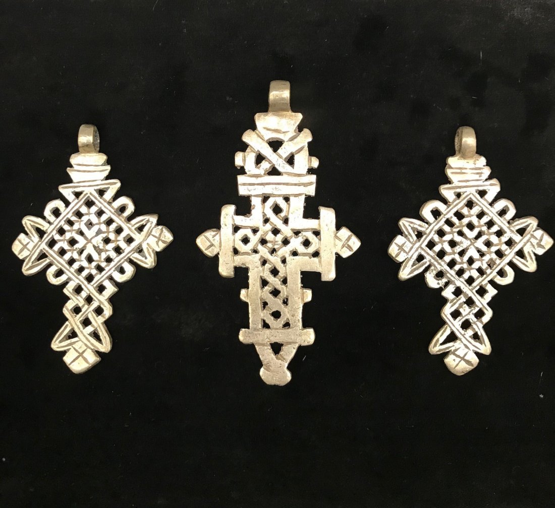 Set of 3 Ethiopian Coptic Cross Pendant (1 of 7)