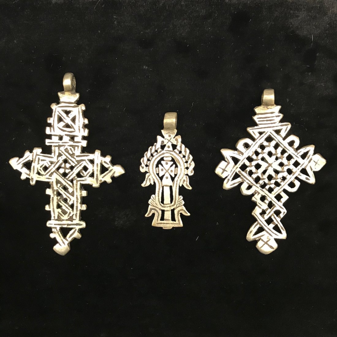Set of 3 Ethiopian Coptic Cross Pendant (1 of 7)