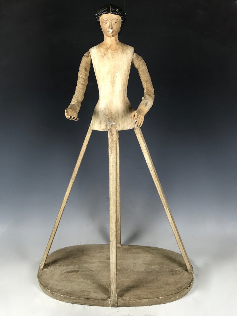 Carved Wood Mannequin Cage Doll (1 of 7)