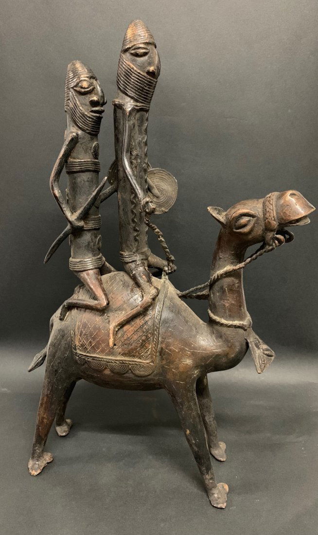 Bronze Chad Camel With Rider Sculpture (1 of 8)