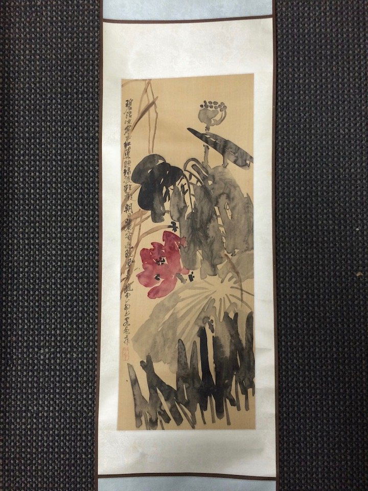 Chinese Scroll Paintings: Chinese Art Scroll Paintings. The dimension is 56 inches high x 13.5 inches wide. The packing and shipping cost with insurance for domestic is $35.00 flat rate shipping within the Continental US, the