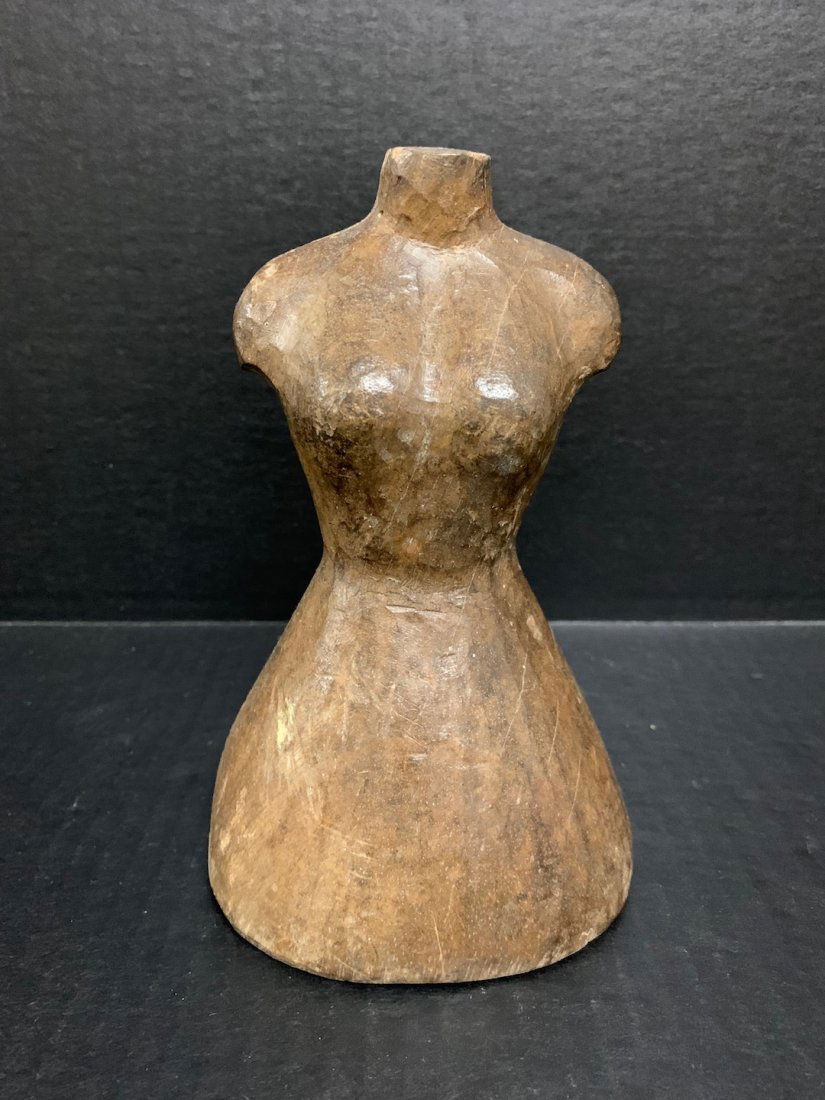 Carved Wood Papermache Mold Torso (1 of 6)