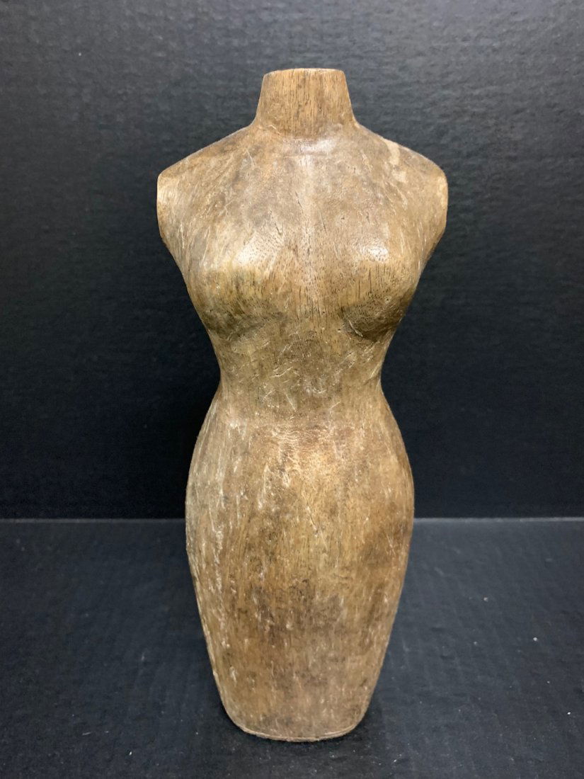 Carved Wood Papermache Mold Torso (1 of 6)