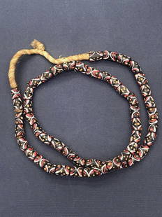 Recycled Glass Trade Beads Necklace: African Art Recycled Glass Trade Beads Necklace from Africa. The dimension 28 inches round. The packing and shipping cost with insurance for domestic is $20.00 flat rate shipping within the