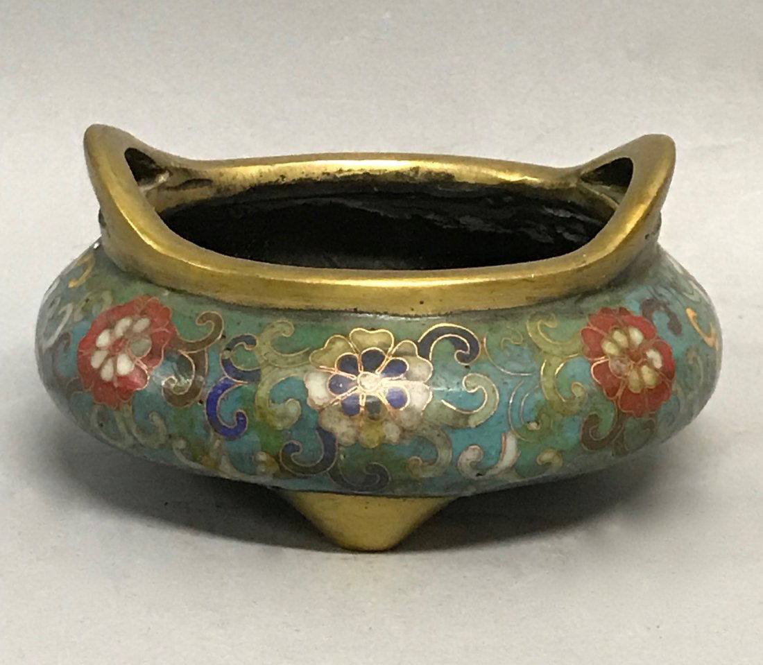 Chinese Art Cloisonne Incense Burner (1 of 7)