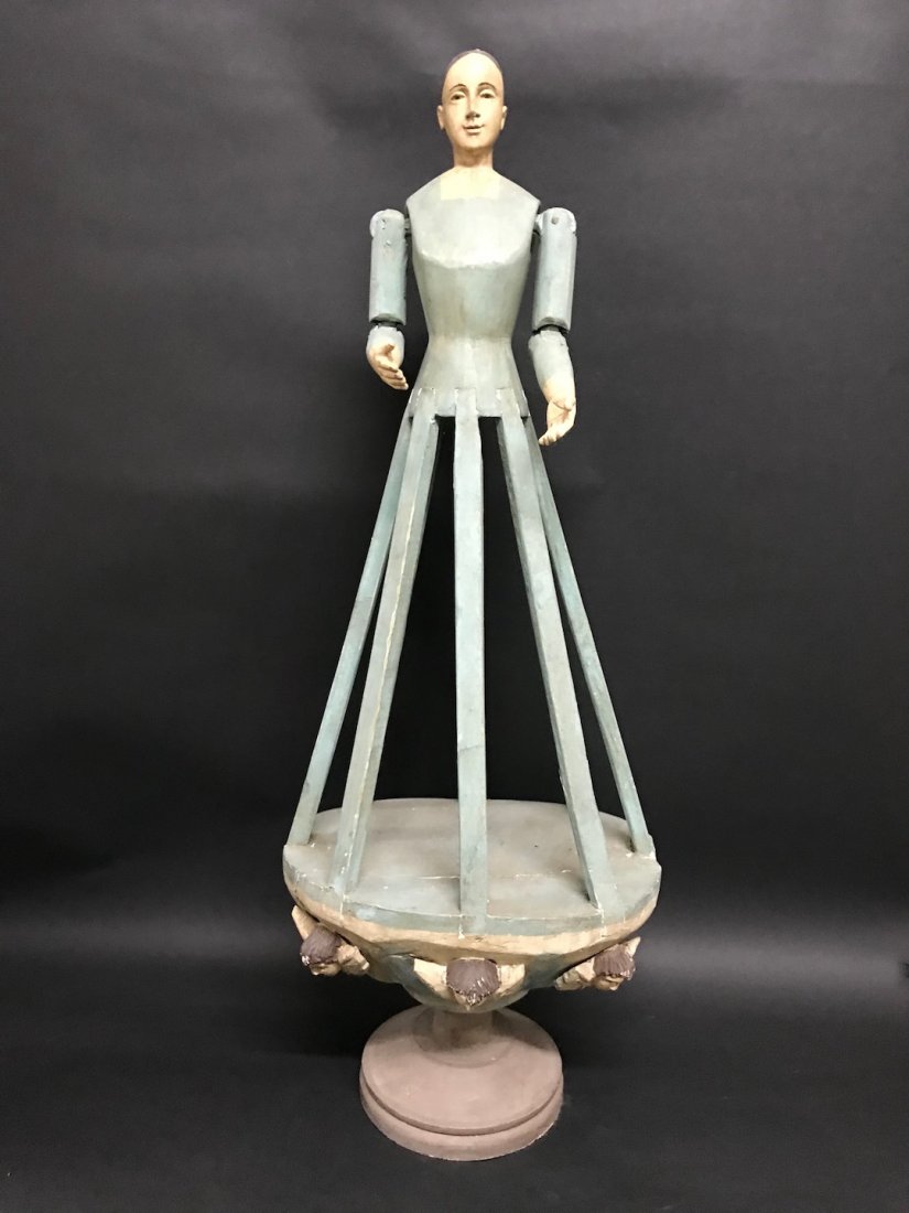 Carved Wood Cage Doll Mannequin (1 of 8)
