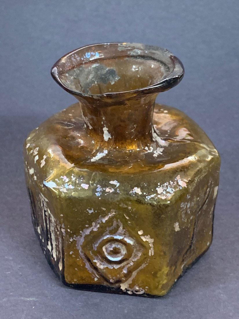 Roman Glass Amber Color with Amphora (1 of 9)