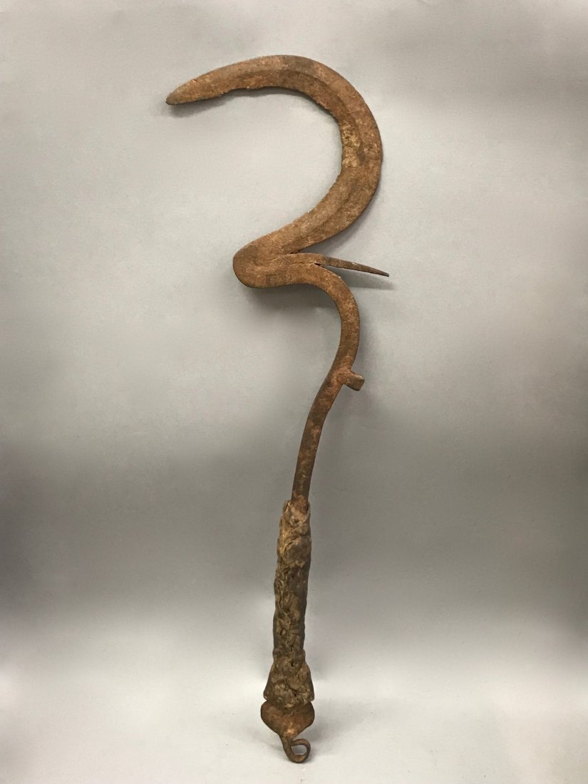 African Art Matakam Throwing Knife: African Tribal Art Matakam Throwing Knife. The dimension 21.5 inches high x 7 inches wide. The packaging, handling and shipping cost with insurance for domestic is $40.00 flat rate shipping within the