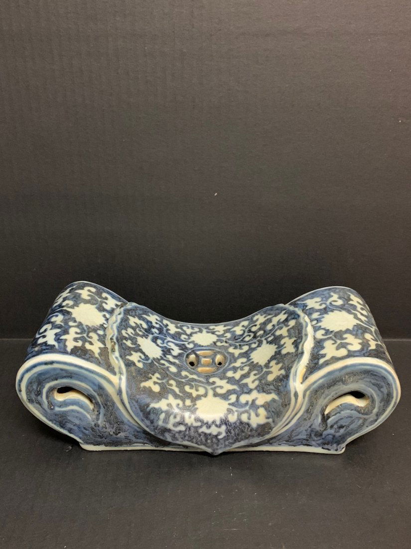 Chinese Porcelain Blue And White Pillow (1 of 10)