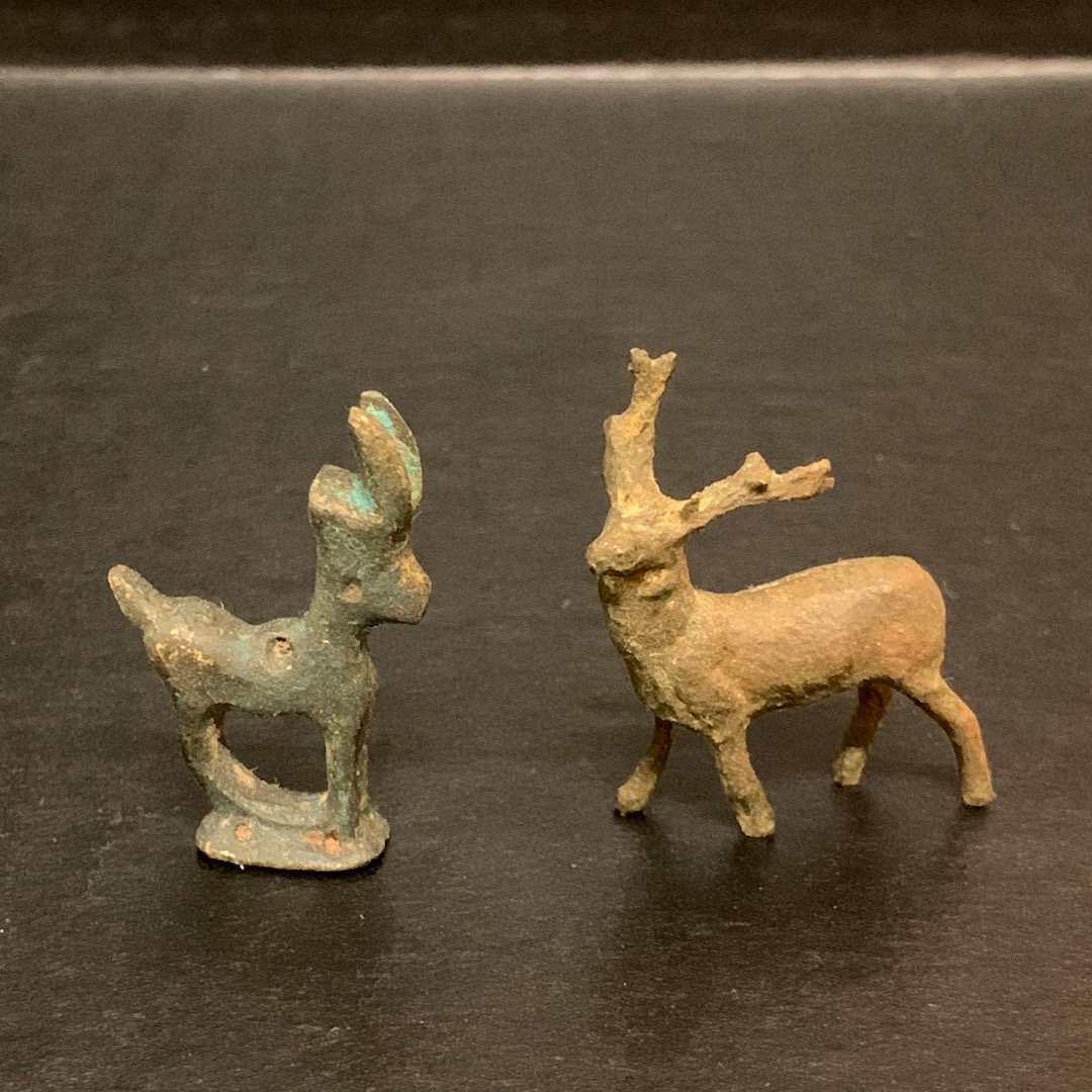 Pair of Roman Style Bronze Deer Sculpture (1 of 4)