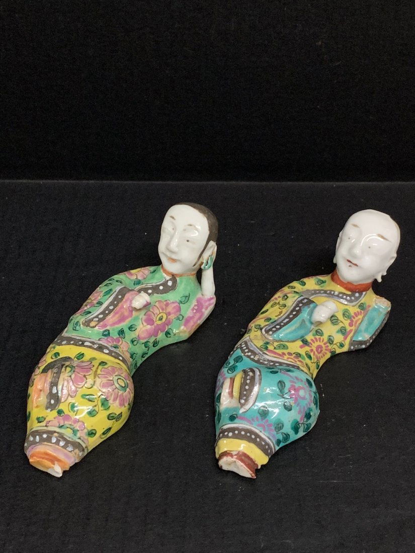 Chinese Art  Porcelain Famille Rose Lady Wall Plaques (1 of 5)