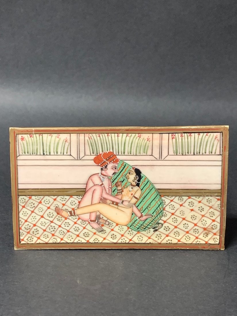 Indian Art Kuma Sutra Erotica Drawing in Bone: Indian Art Kuma Sutra Erotica Drawing in Bone. The dimension 2.5 inches high x 4.25 inches wide. The shipping cost for domestic is $15.00 flat rate shipping within the Continental US including handlin