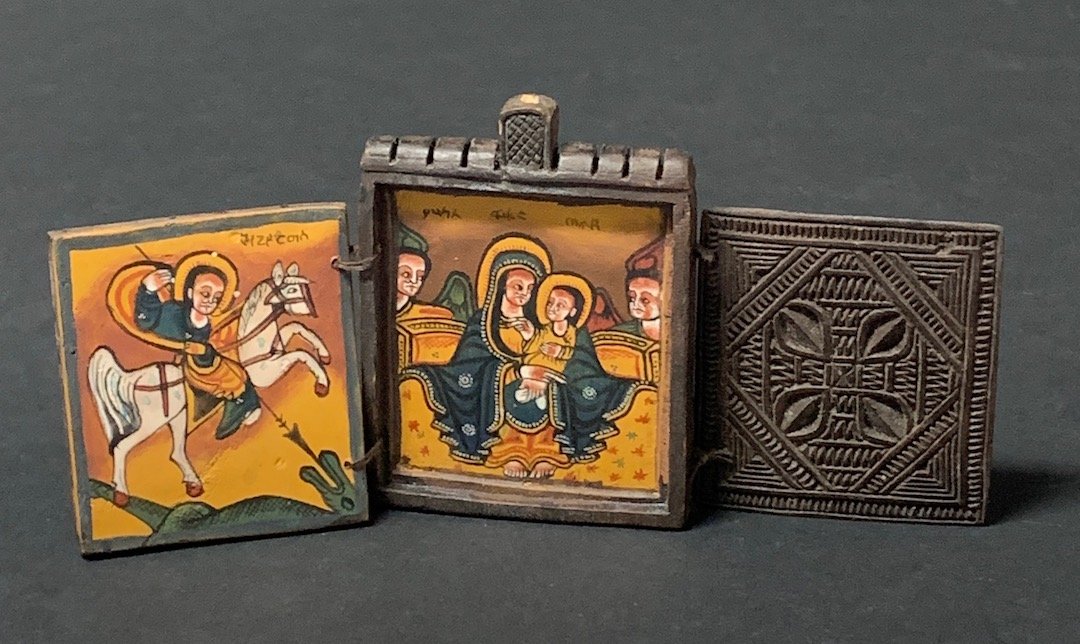 Ethiopian Wooden Painted Icon (1 of 6)
