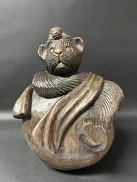 Teddy Bear Hugging The Heart Sculpture