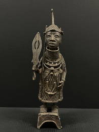 Benin Bronze Chief Statue