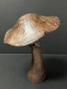 Carved Wood Mushroom Sculpture