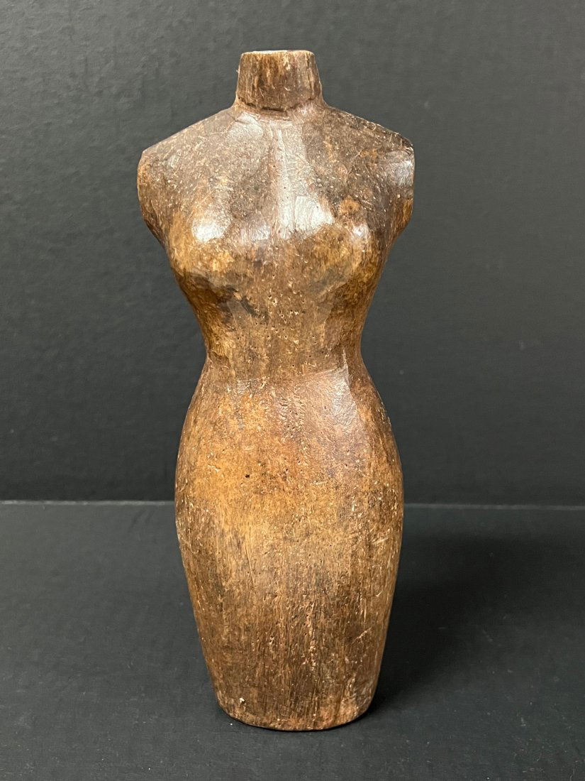 Carved Wood Mannequin Papermache Mold - Torso (1 of 7)