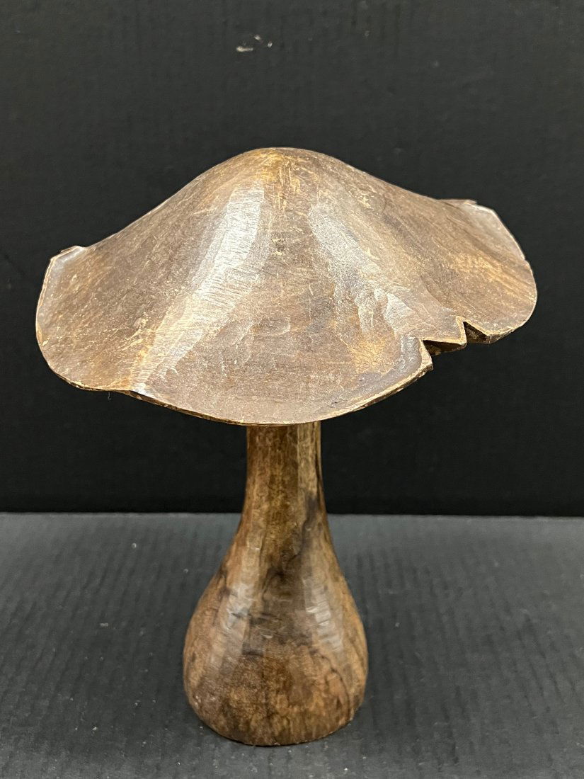 Carved Wood Mushroom Papermache Mold (1 of 6)