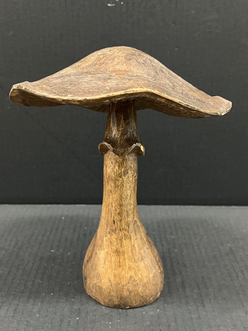 Carved Wood Mushroom Papermache Mold (1 of 5)