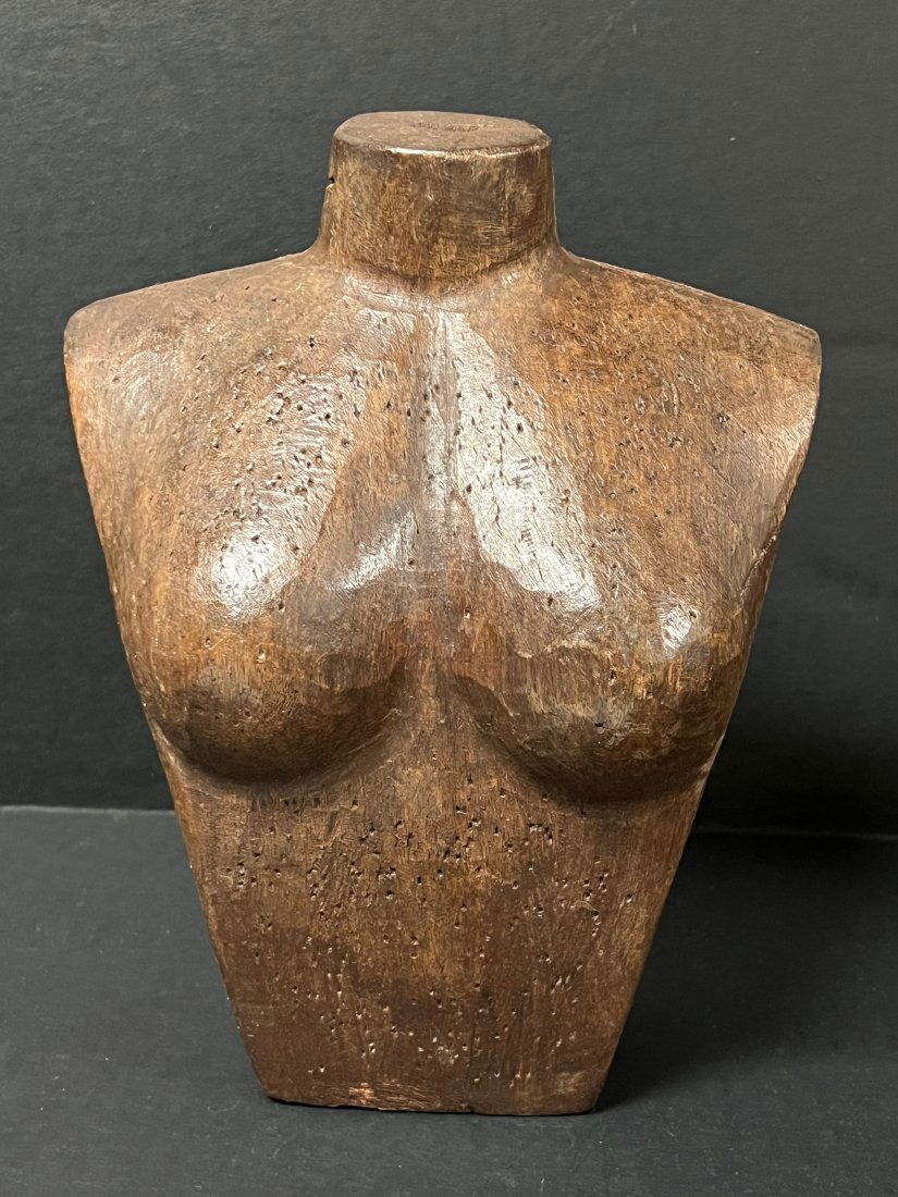 Carved Wood Mannequin Papermache Mold - Torso (1 of 5)