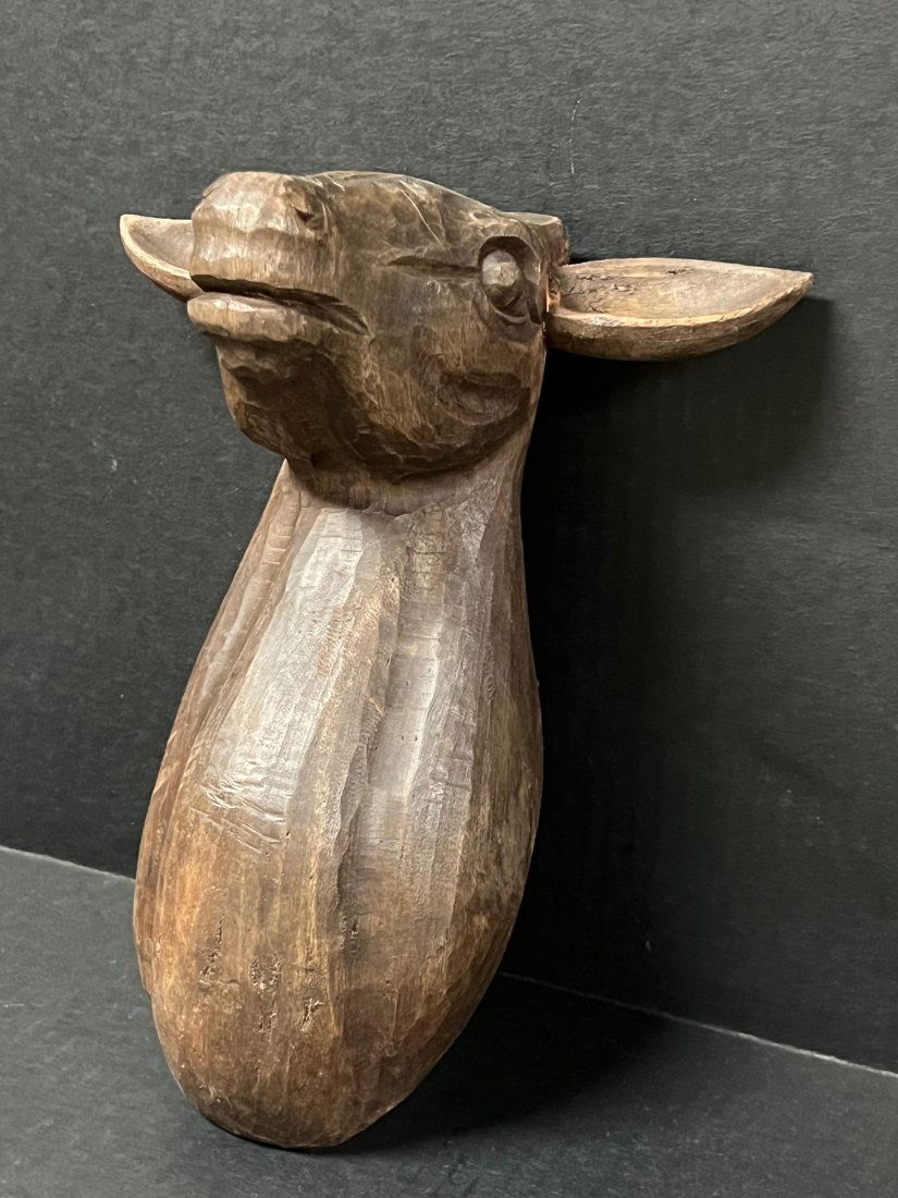 Carved Wood Deer Head Papermache Mold (1 of 8)