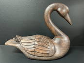 Large Carved Wood Swan Papermache Mold