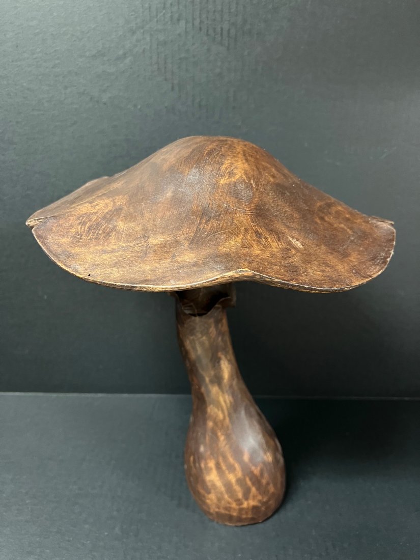 Carved Wood Mushroom Papermache Mold (1 of 5)