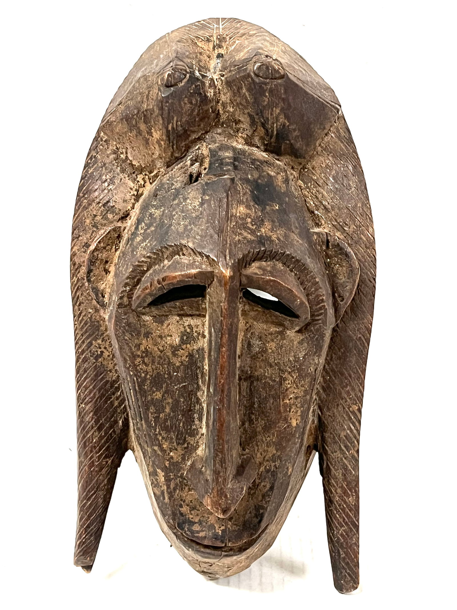Bamana Mask: African Art Bamana Mask from Mali The dimension is 13 inches high x 7.25 inches wide. The shipping cost for domestic is $45.00 flat rate shipping within the Continental US including handling, packing 