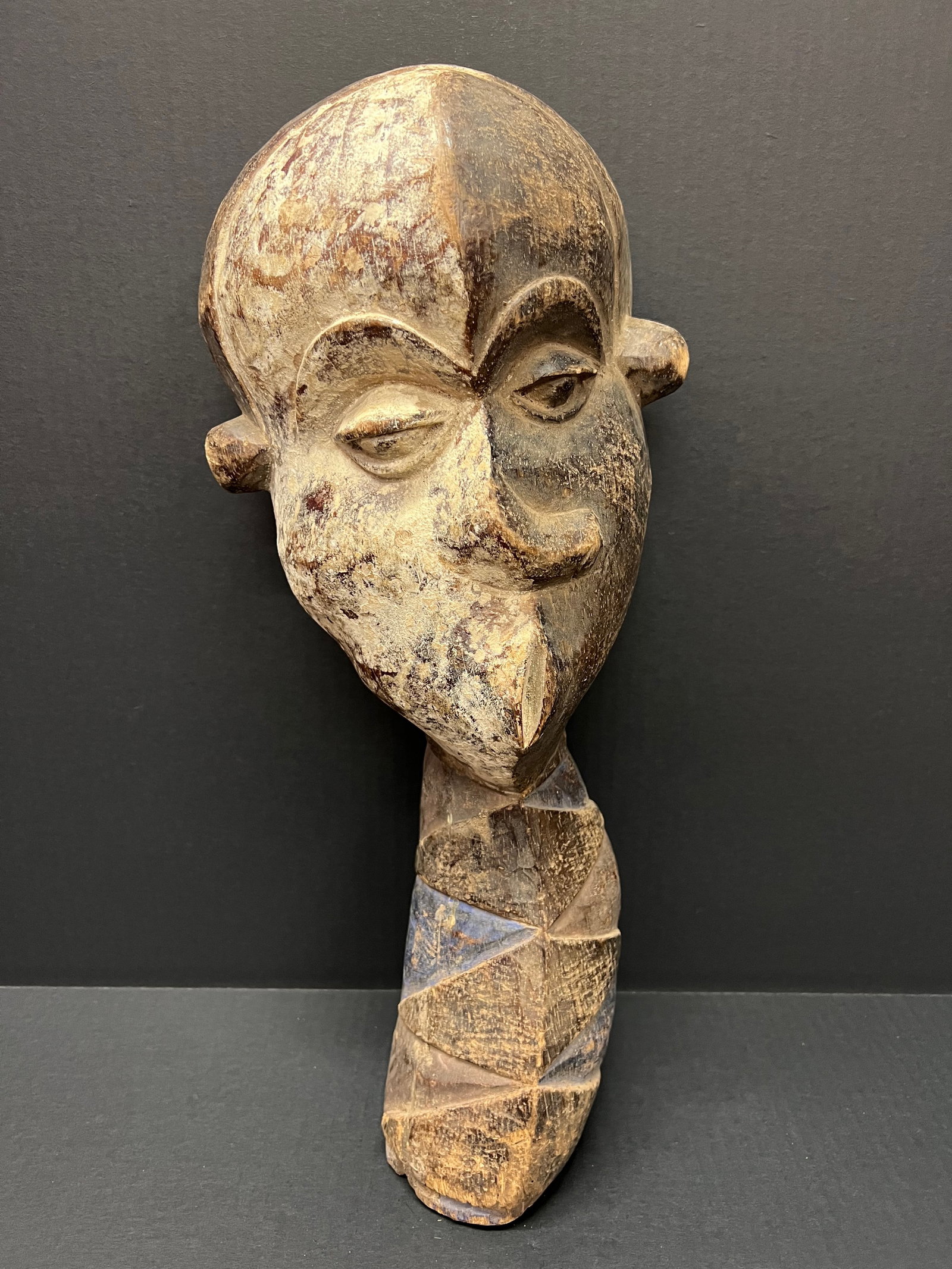 Pende Mask: African Tribal Art Pende Mask. The dimension is 19 inches high x 9 inches wide. The shipping cost for domestic is $40.00 flat rate shipping within the Continental US including handling, packing and in